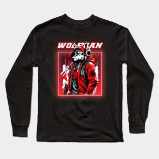 Wolfman Neon Long Sleeve T-Shirt